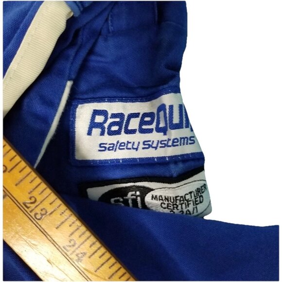 Race Quip Safety Systems Vtg Overall One-Piece Racing Fire Jumpsuit, Size XL - Picture 7 of 9